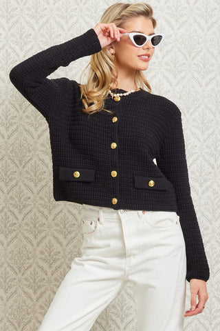 Textured Sweater Jacket