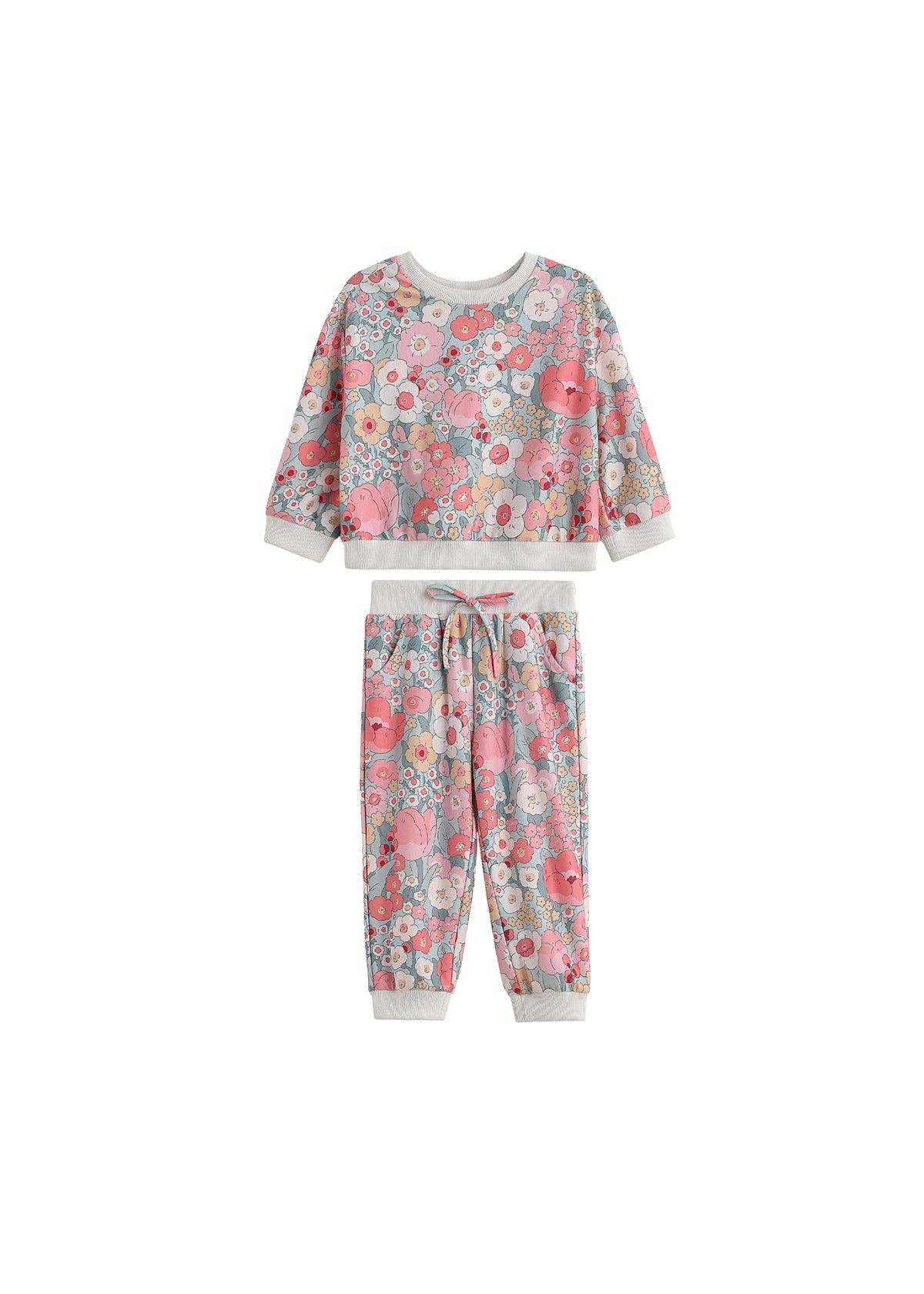 Eliza Long Sleeve Floral Sweatshirt and Jogger Set