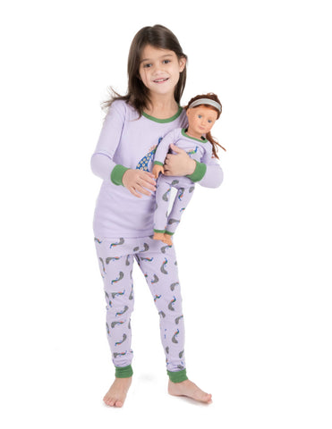 Kids Girl & Doll Cotton Print Pajamas
