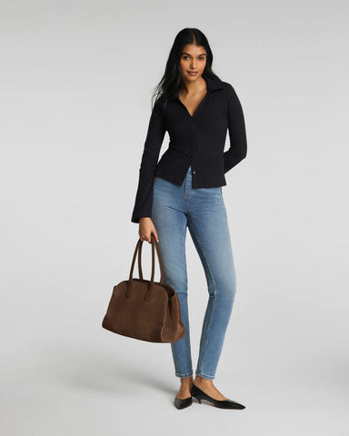 Spanx | Ribbed Knit Button Up