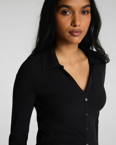Spanx | Ribbed Knit Button Up