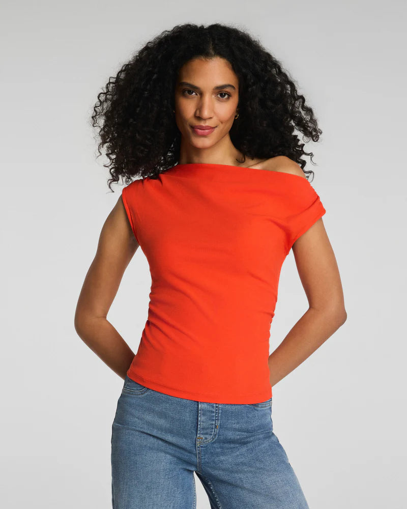 Spanx | Ribbed Knit Off- Shoulder Top