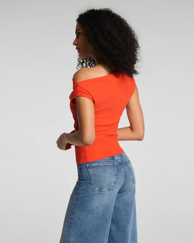 Spanx | Ribbed Knit Off- Shoulder Top