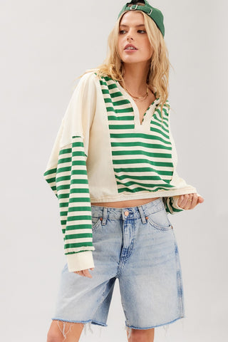Cotton Terry Contrast Top