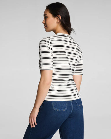 Spanx | Ribbed Knit Crewneck Tee