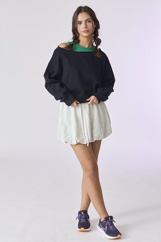 Alina Off Shoulder Cropped Sweatshirt