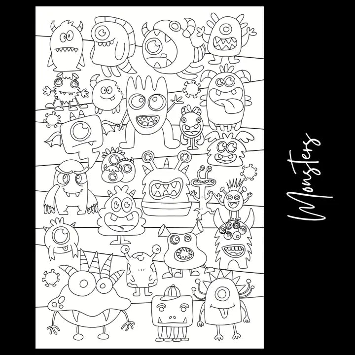 Tons of Hues | Monster Giant Coloring Page