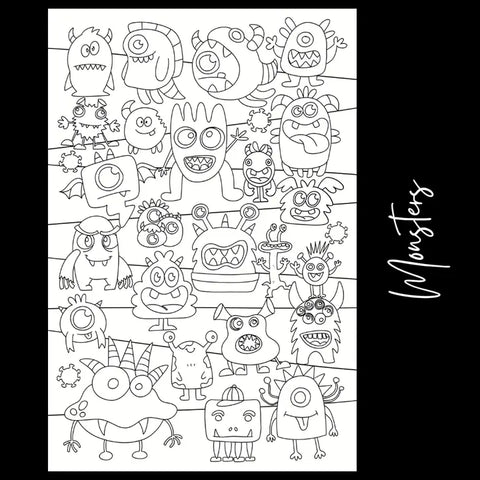 Tons of Hues | Monster Giant Coloring Page