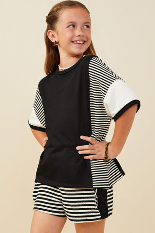 Hayden | Colorblock Stripe Insert Knit Set