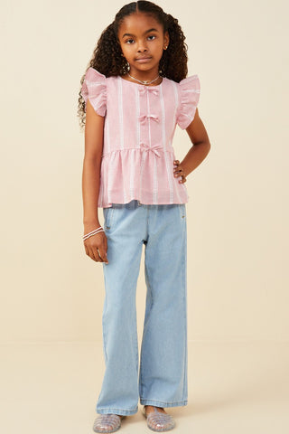 Hayden | Bow Detailed Crochet Lace Ruffle Tank