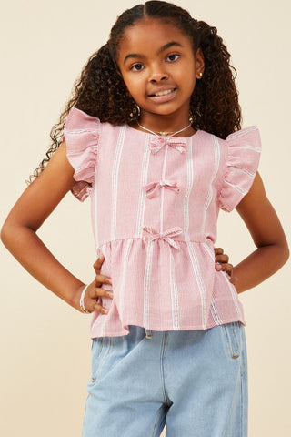 Hayden | Bow Detailed Crochet Lace Ruffle Tank