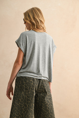 Short Sleeve Basic Tencel Top