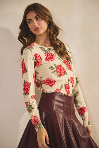 Luxe Soft Floral Button Cardigan