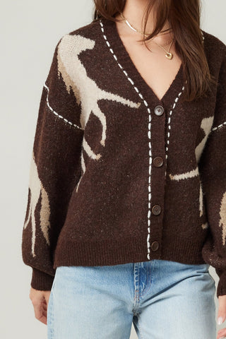 Brown Horse Cardigan