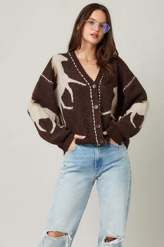 Brown Horse Cardigan