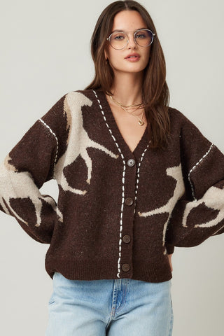 Brown Horse Cardigan