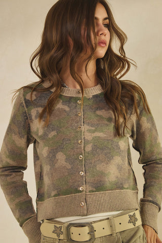 Camo Out Stiches Cardigan