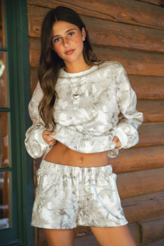 TT | Woodland Camo Mid Rise Fleece Shorts