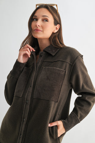 Mono B | Frostline Button Sherpa Jacket