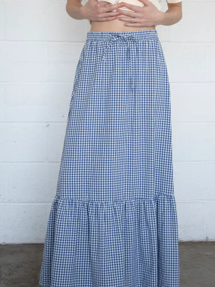Gingham Midi Skirt