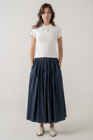 Elle Grey | Scalloped Collar Knit Polo