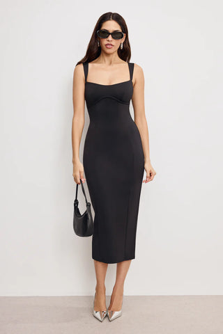 Good American | Sculpting Sweetheart Midi Dress