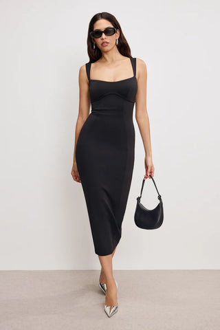 Good American | Sculpting Sweetheart Midi Dress