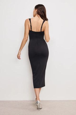 Good American | Sculpting Sweetheart Midi Dress
