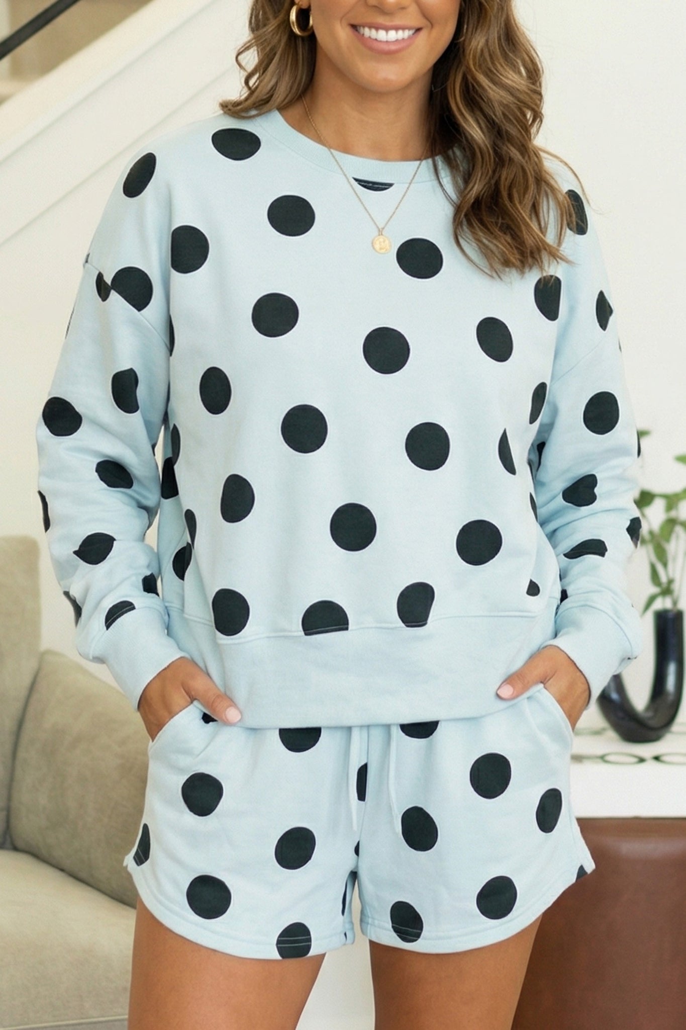 Polka Dot Pullover Set