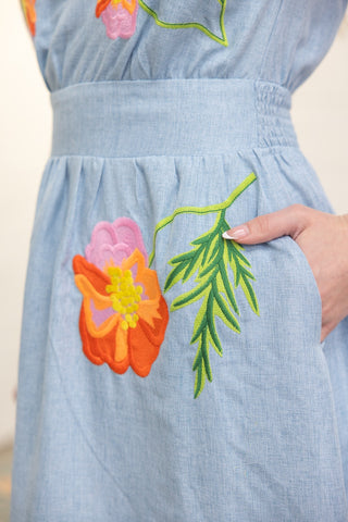 Voy | Ruffle Detailed Floral Midi Dress
