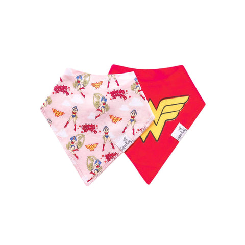 2 Pack Baby Bandana Bibs - Wonder Woman