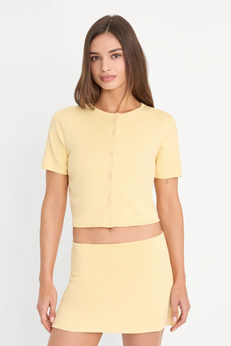 Good American | The Keepsake Cardigan in Honey