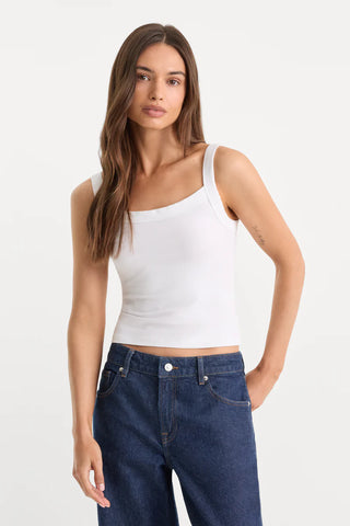 Good American | The Ringer Tank in White