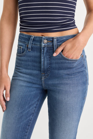 Good American | Soft Tech Good Legs Flare Jeans in Indigo1233