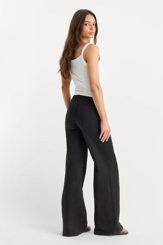 Good American | Good Waist Palazzo Jeans in Black