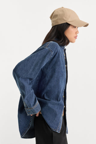 Good American | Denim Easy Shirt in Alcove