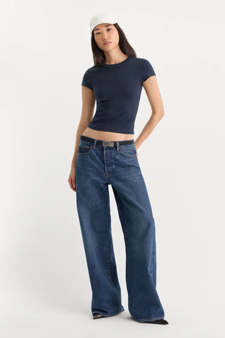 The Cap Sleeve Tee in Navy