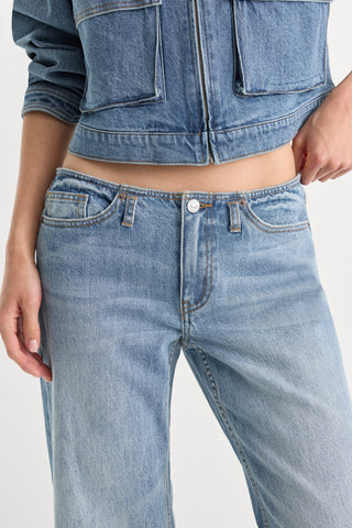 Good American | Ghost Waist Low Loose in Indigo 1320/Amber