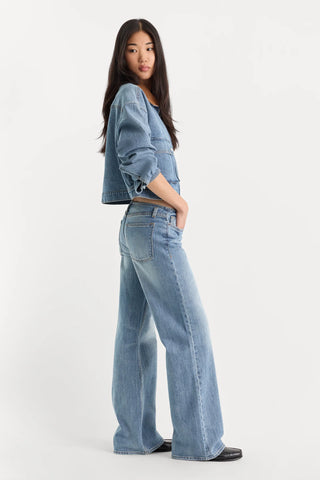 Good American | Ghost Waist Low Loose in Indigo 1320/Amber