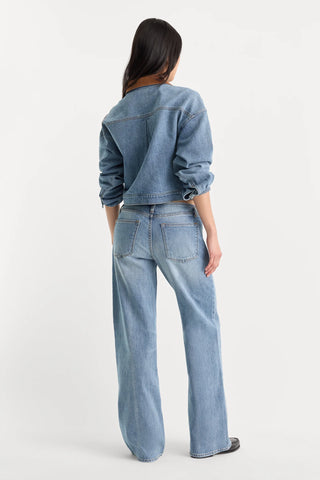 Good American | Ghost Waist Low Loose in Indigo 1320/Amber