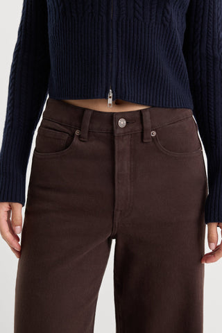 Good American | Good Waist Palazzo Ankle in Espresso