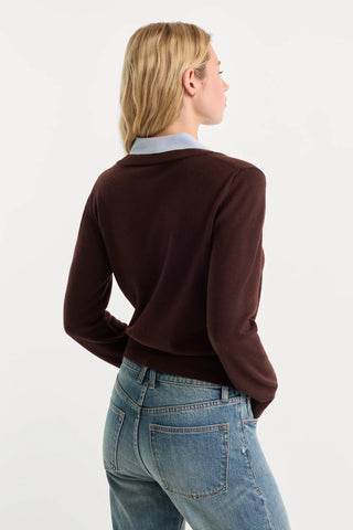 Good American | The Two in One Sweater in Mocha Sky