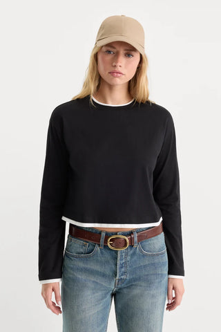 Good American | The Long Sleeve Layered Tee