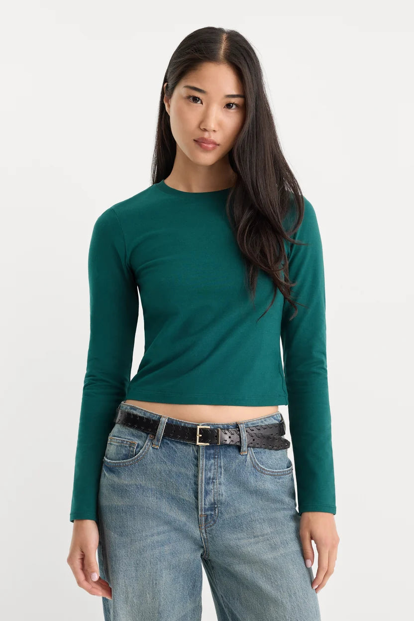 Good American | The Long Sleeve Baby Tee