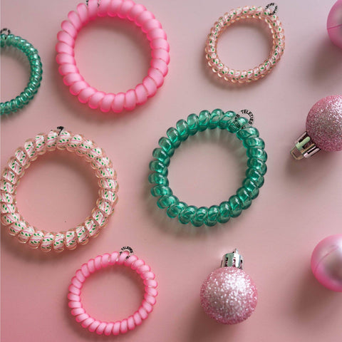 Spiral Hair Coils | Large | Merry Pinkmas Hair Ties