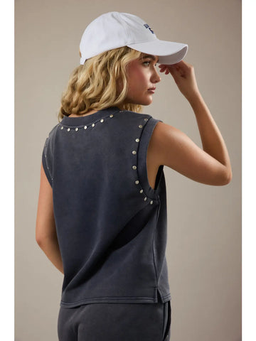 Sleeveless Top with Studs