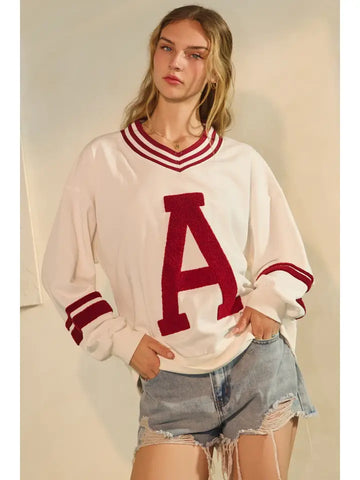 Arkansas Varsity- Inspired Pullover