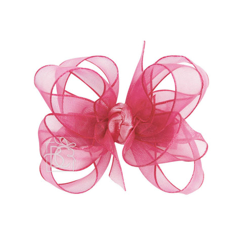 MULTI-LOOP ORGANZA BOW ON CLIP