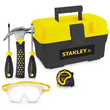 Toysmith | Red Toolbox Stanley Jr. 5 Piece Tool & Toolbox Set