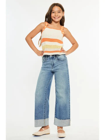 Kancan | Youth High Rise Crop Wide Leg